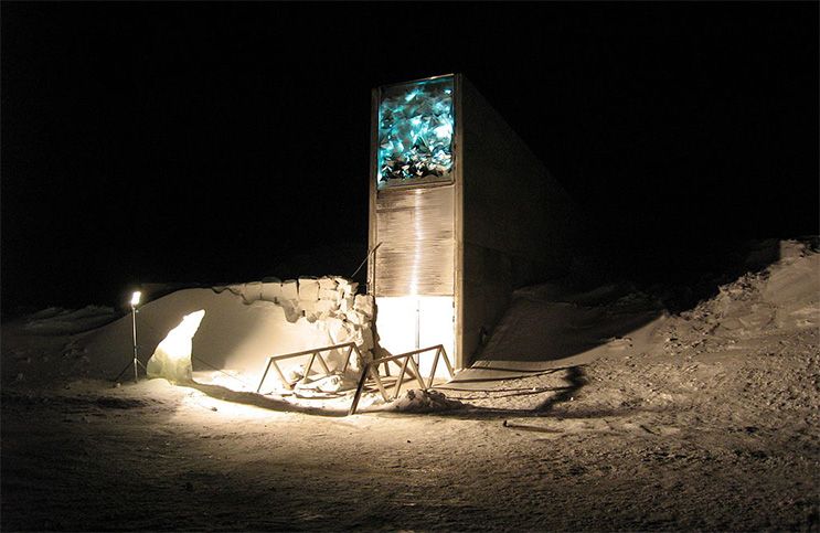 Saatgut-Tresor Svalbard Global Seed Vault auf Spitzbergen