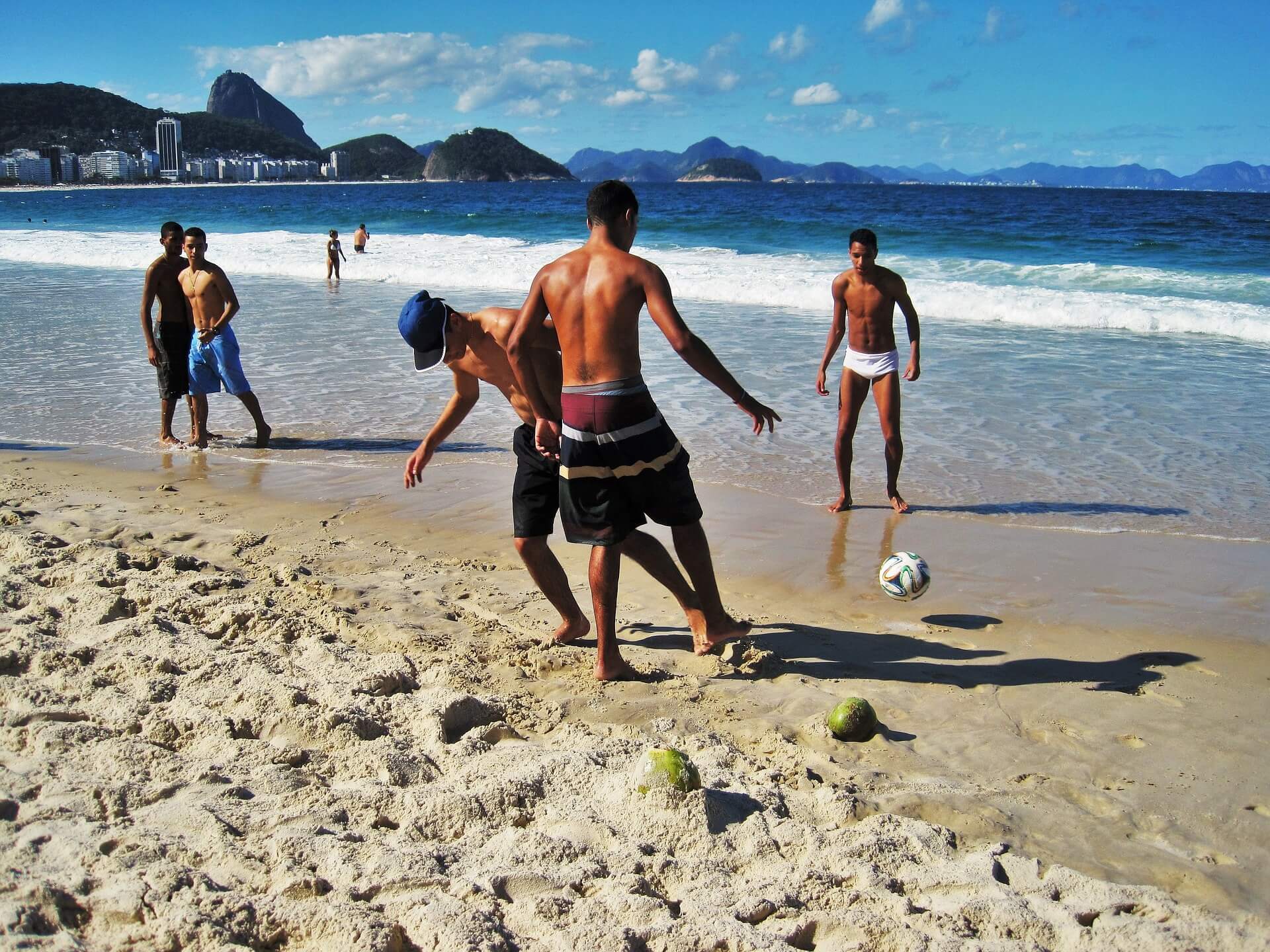 Brasilianisch Fußball Copacabana Rio Brasilianisch Fußball Copacabana Rio