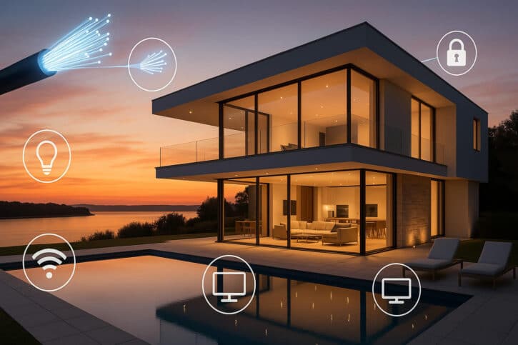 Hightech trifft Eleganz: Wie Glasfaser Luxusimmobilien smarter macht